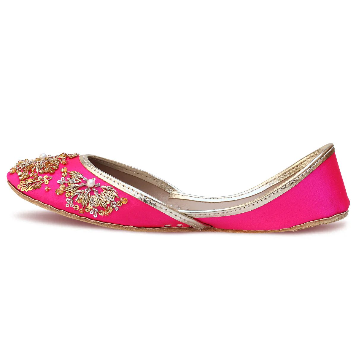 Women's "AMROSE" Embroidered Leather Khussa - Image 3