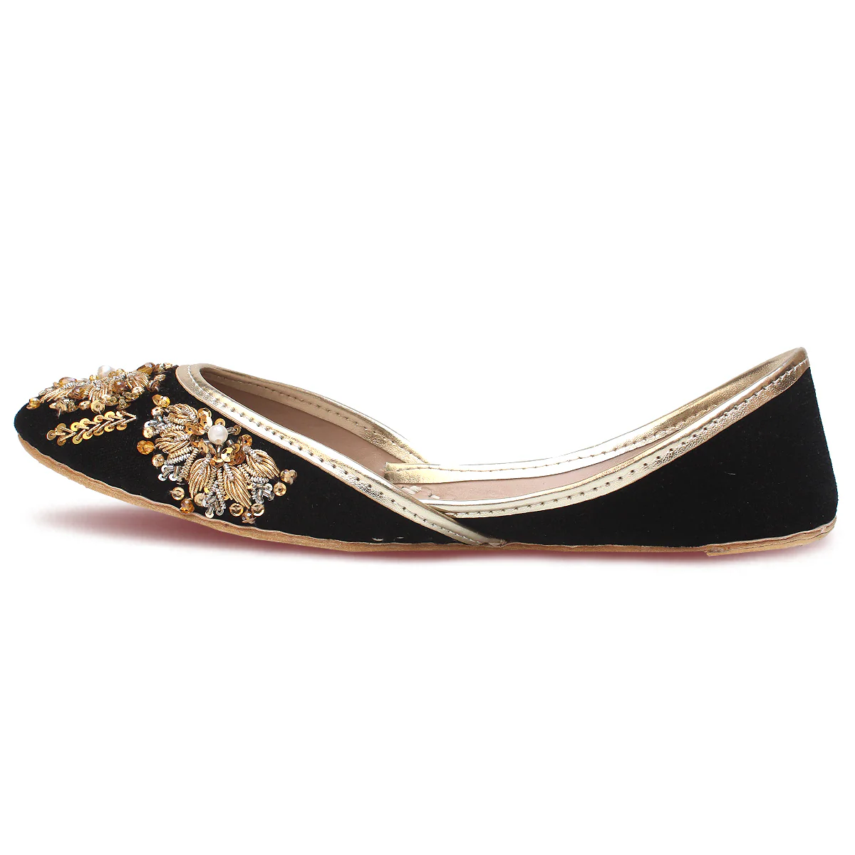 Women's "AMROSE" Embroidered Leather Khussa - Image 3