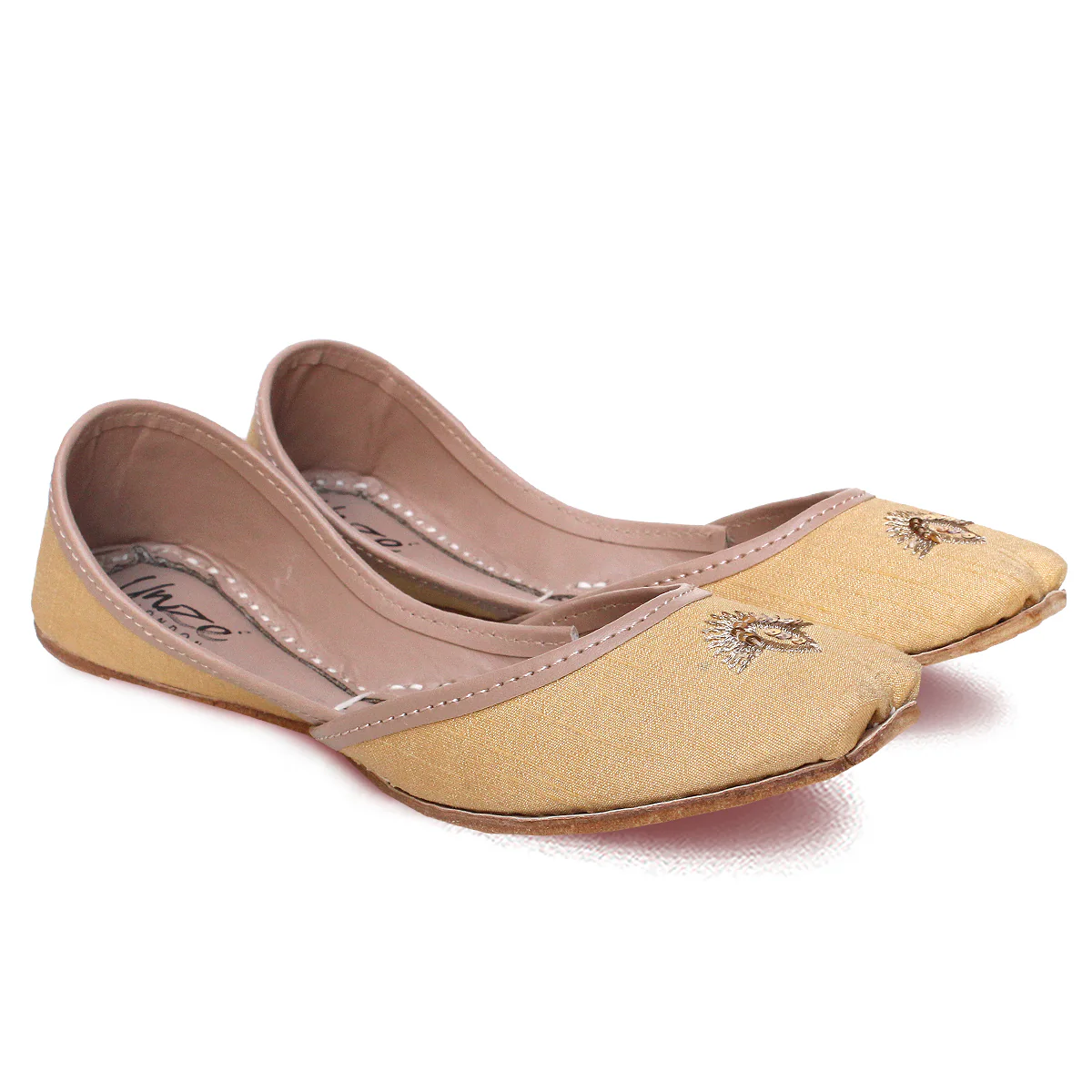 Womens "BAANU" Decorated Flat Khussa Pumps - Image 2