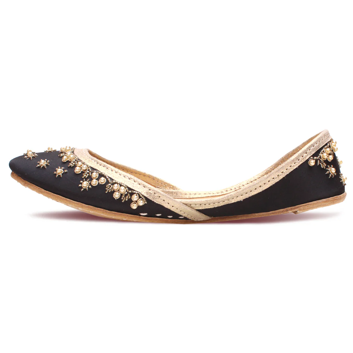 Women's "BASIK" Embellished Flat Khussa Pumps - Image 3