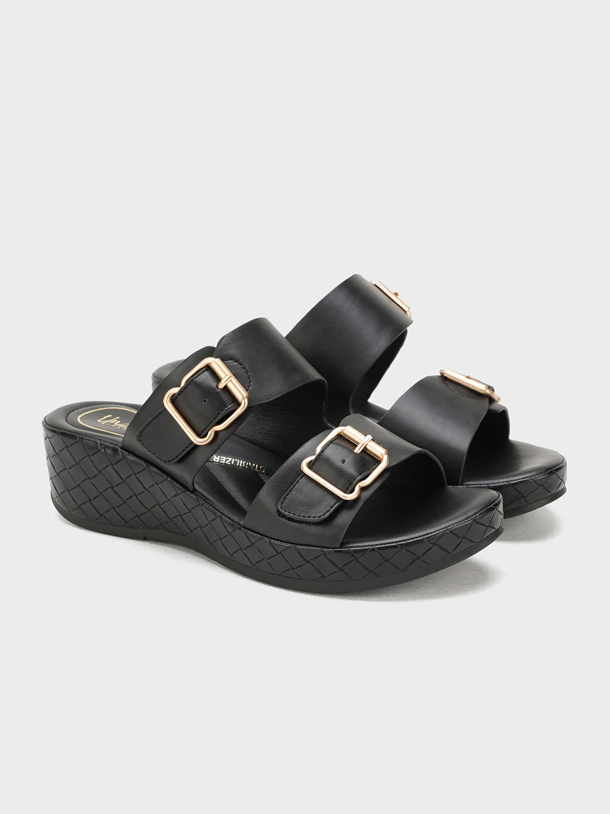 Womens "CORONNA" Stylish Buckle Slippers - Image 2