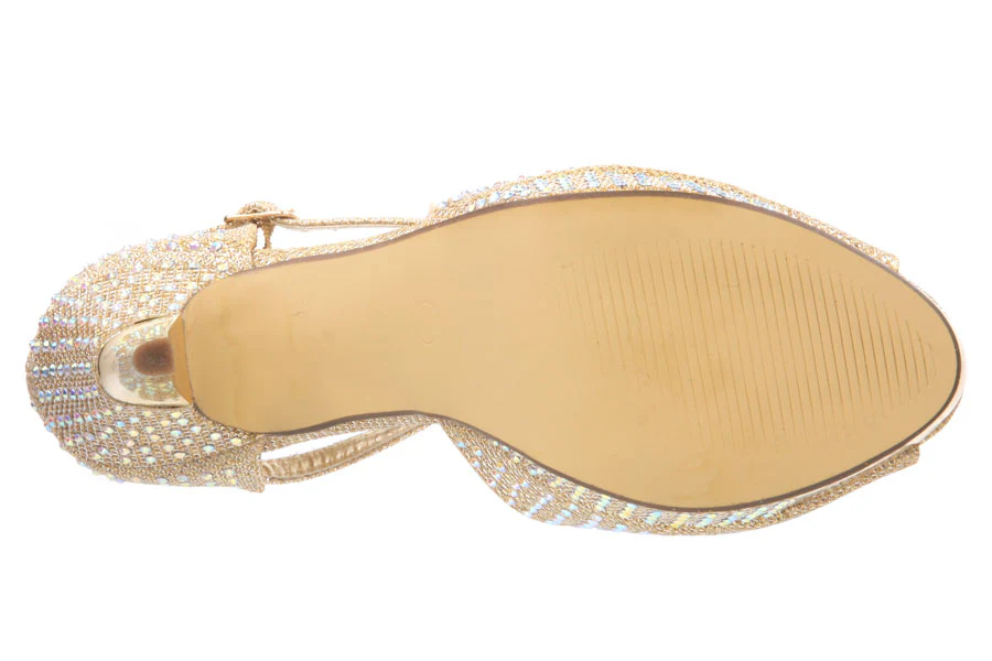 Womens Dazzling Peep Toe Platform High Heels - Image 5