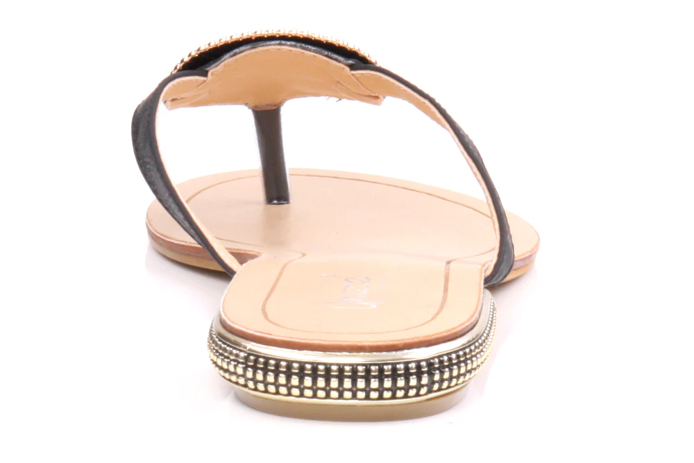 Womens Elegant 'Square' Flat Slippers - Image 2