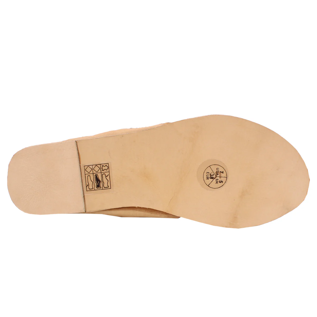 Womens "FERAY" Decorated Leather Kolhapuri Slippers - Image 5