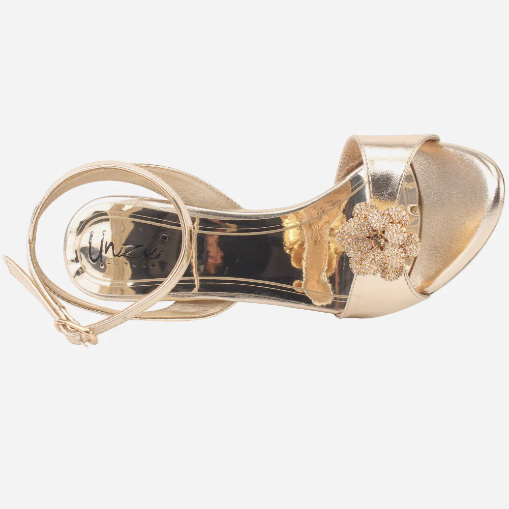 Women's "FLOEY" Flower Decorated Evening Sandals - Image 4