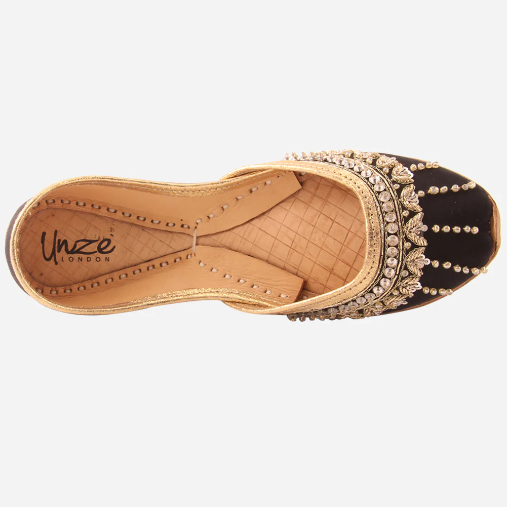 Womens "GEMI" Sequins Adorned Indian Khussa - Image 4