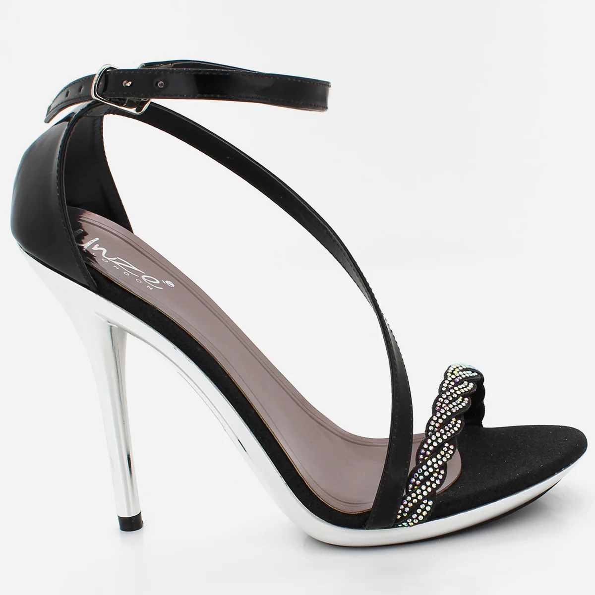 Womens "HAILIA" Crystal Adorned Evening Sandals - Image 2