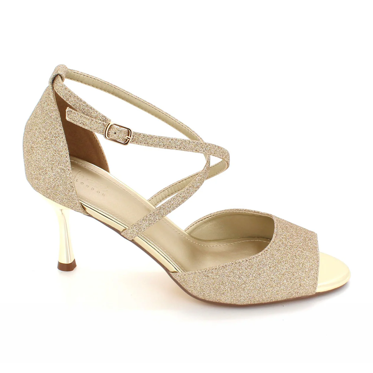 Women's "HARMONY" Glitter Peep Toe Sandals - Image 5