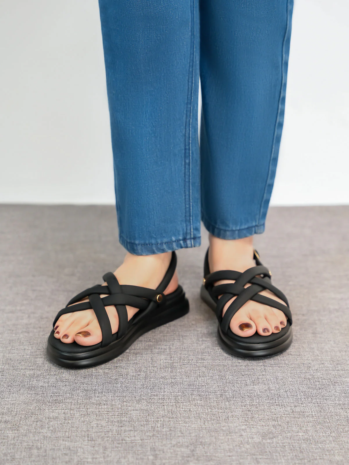 Womens "JIXCA" Comfy Padded Sandals - Image 6