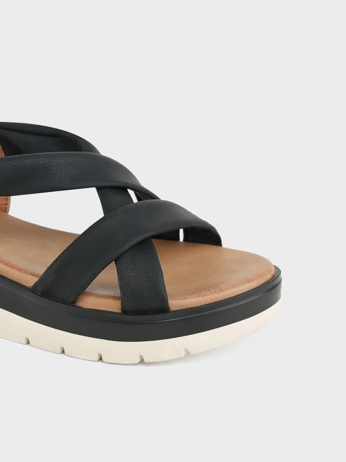 Womens "LUELLA" Casual Cross Over Sandals - Image 4