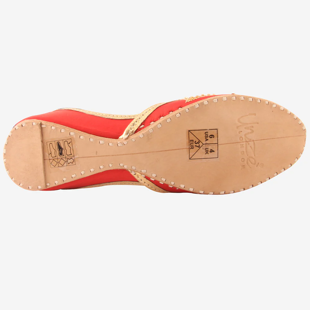 Womens "MYRSE" Embellished Leather Indian Khussa - Image 5