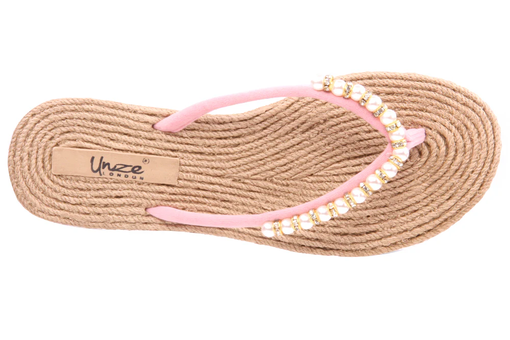 Womens 'Rene' Flat Thong Slippers - Image 4