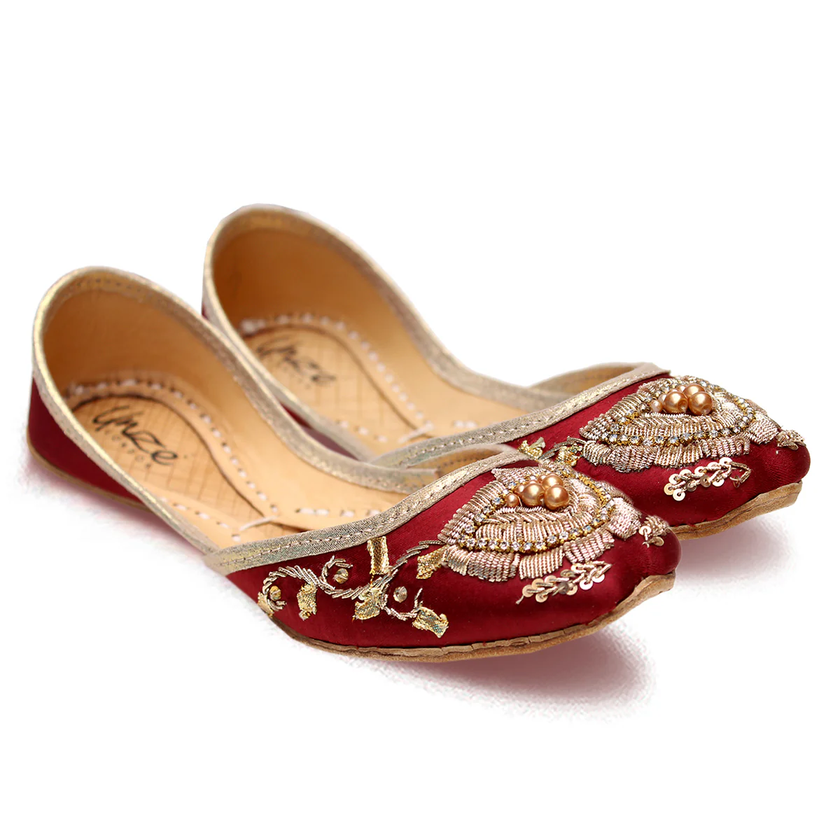 Women's "SEZEN" Embellished Flat Khussa Pumps - Image 2