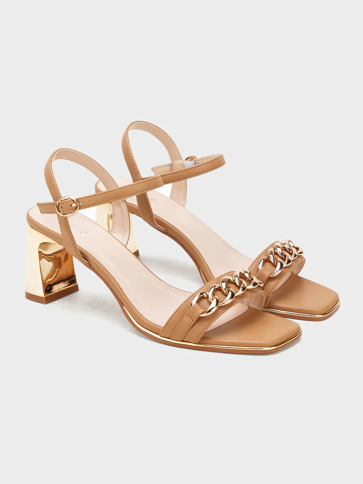 Womens "SOULLE" Adorned Block Sandals - Image 4