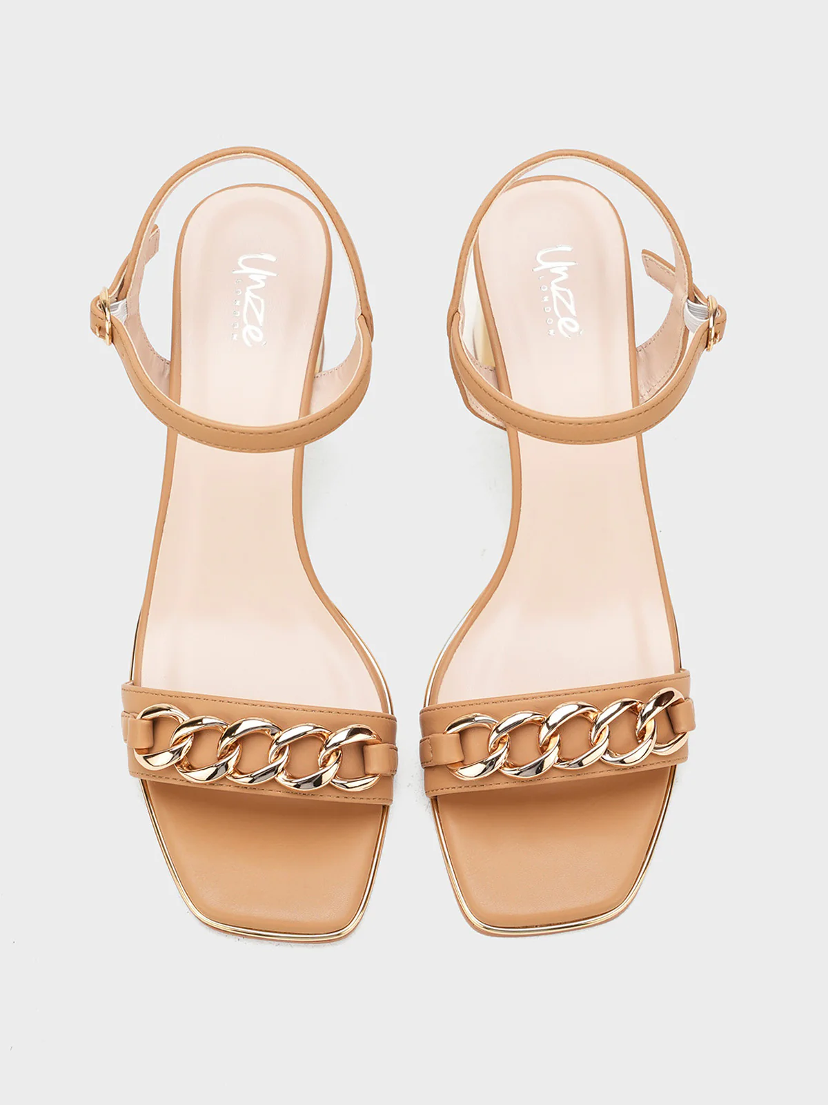 Womens "SOULLE" Adorned Block Sandals - Image 9