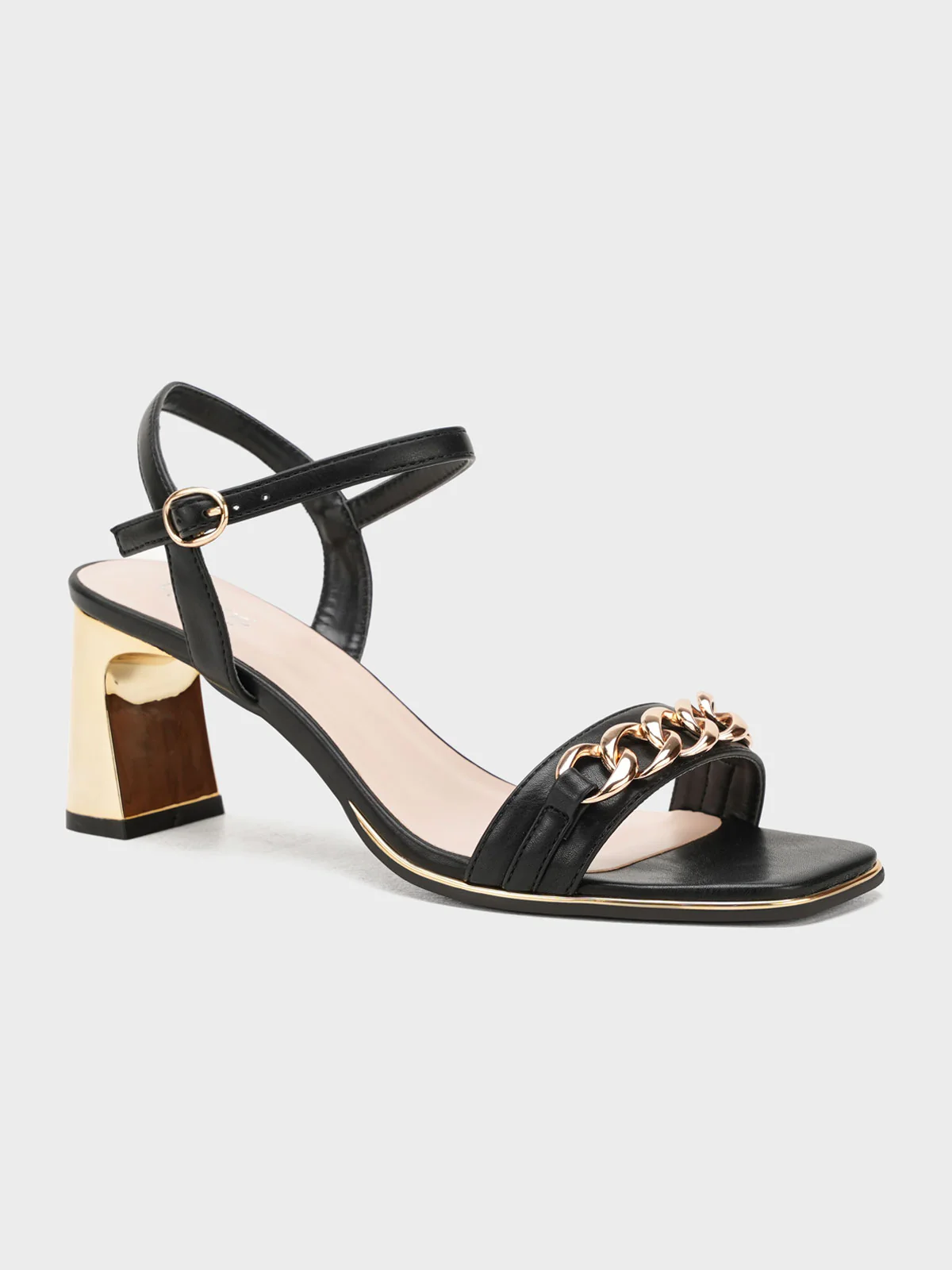 Womens "SOULLE" Adorned Block Sandals - Image 2