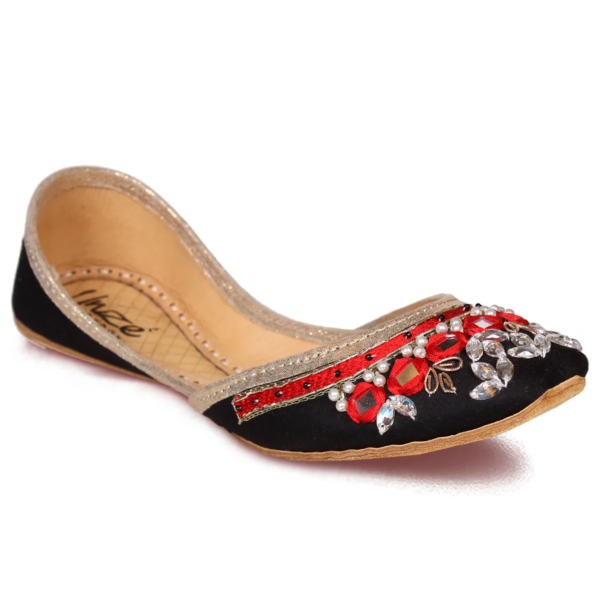 Women's "SWARA" Embellished Flat Khussa Pumps