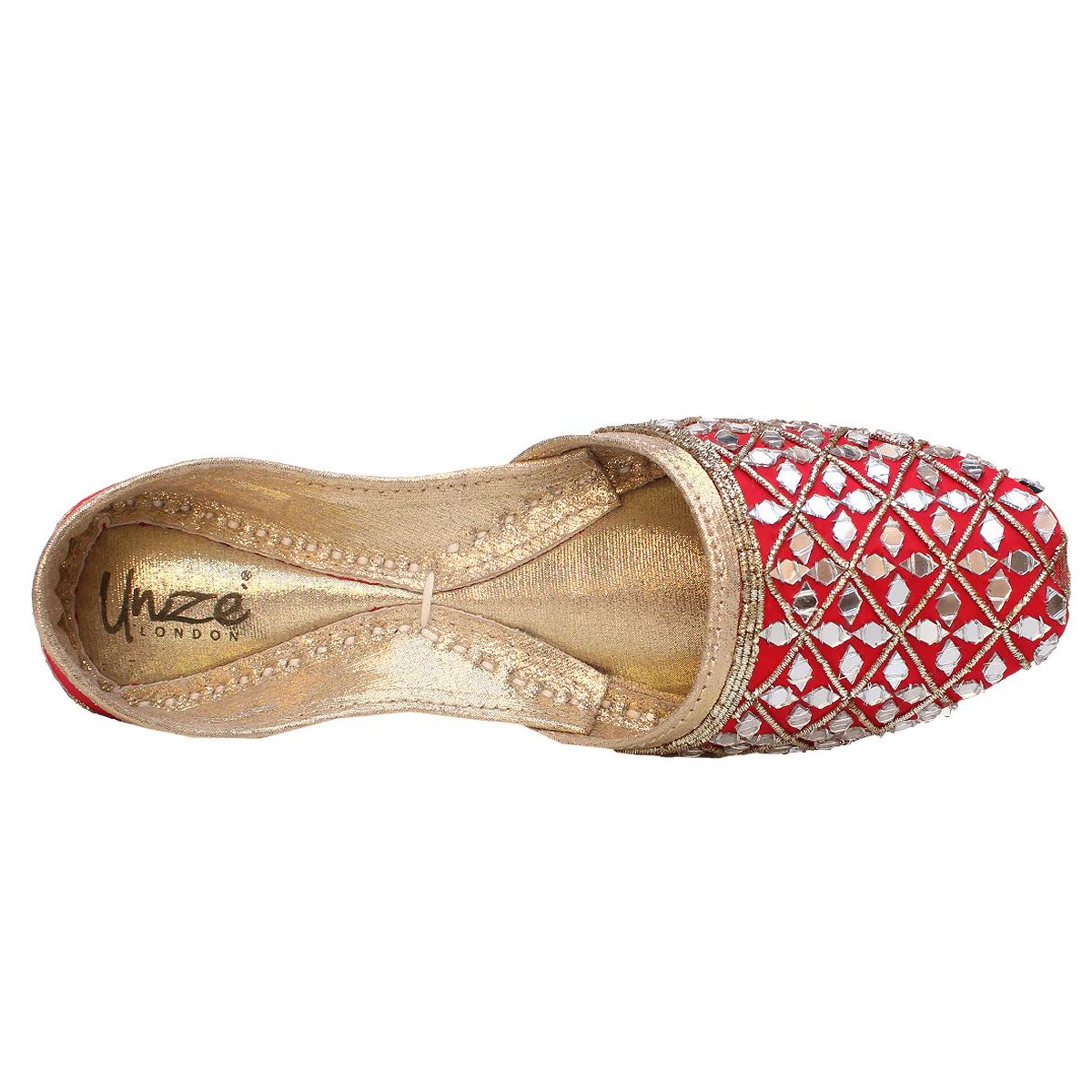 Women's "TUBA" Embellished Flat Khussa Pumps - Image 4