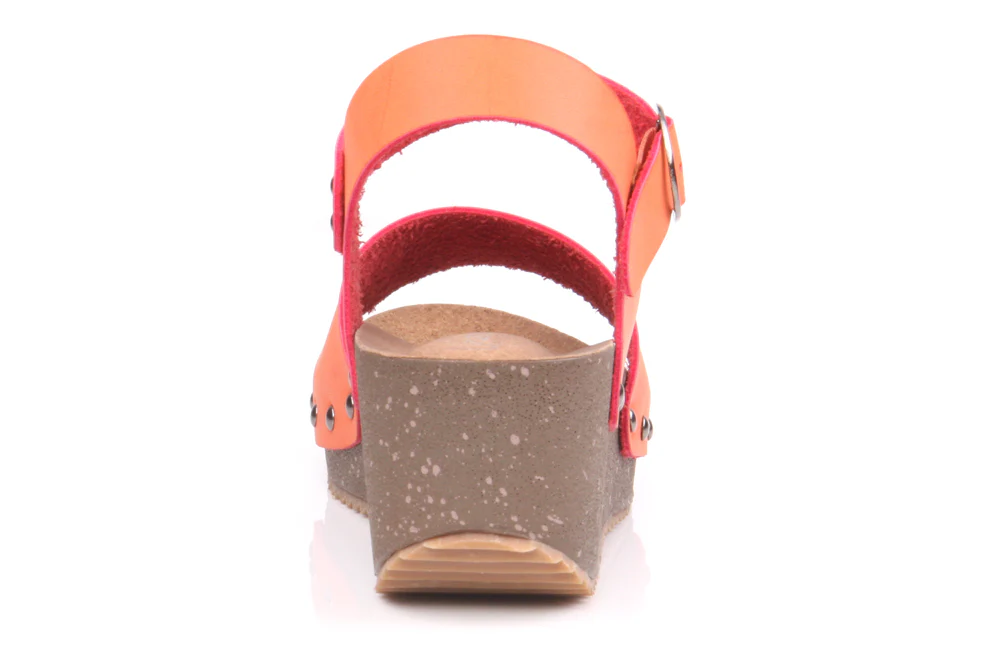 Womens Wedge ' Casual Stud Design 'Xina' Sandals - Image 2