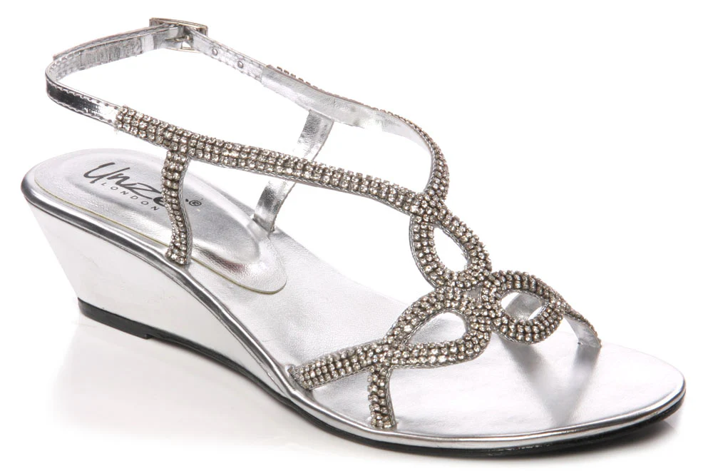 Womens Wedge Heel Party Sandal