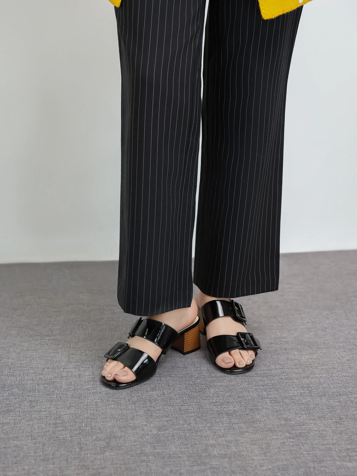 Womens "YINSHI" Adorned Block Sandals